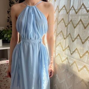 Choies Blue Cut Out Dress